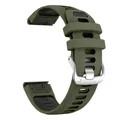Bracelet silicone QuickFit 22 à 26 mm pour Garmin Fenix – Couleur du bracelet Army Green Black