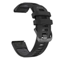 Bracelet silicone QuickFit 22 à 26 mm pour Garmin Fenix – Couleur du bracelet Black Gray