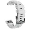 Bracelet silicone QuickFit 22 à 26 mm pour Garmin Fenix – Couleur du bracelet Blanc