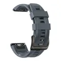 Bracelet silicone QuickFit 22 à 26 mm pour Garmin Fenix – Couleur du bracelet Bleu lac