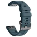 Bracelet silicone QuickFit 22 à 26 mm pour Garmin Fenix – Couleur du bracelet Bleu lac