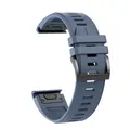 Bracelet silicone QuickFit 22 à 26 mm pour Garmin Fenix – Couleur du bracelet Bleu lac