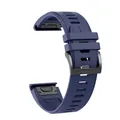 Bracelet silicone QuickFit 22 à 26 mm pour Garmin Fenix – Couleur du bracelet Bleu nuit