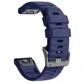 Bracelet silicone QuickFit 22 à 26 mm pour Garmin Fenix – Couleur du bracelet Bleu nuit