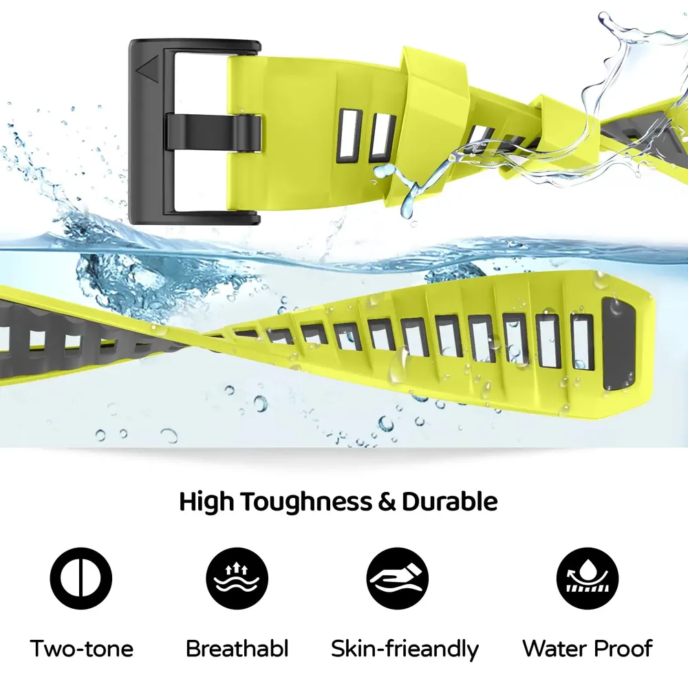 Bracelet silicone QuickFit 22 à 26 mm pour Garmin Fenix