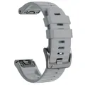 Bracelet silicone QuickFit 22 à 26 mm pour Garmin Fenix – Couleur du bracelet Gris