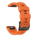 Bracelet silicone QuickFit 22 à 26 mm pour Garmin Fenix – Couleur du bracelet Orange