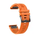 Bracelet silicone QuickFit 22 à 26 mm pour Garmin Fenix – Couleur du bracelet Orange