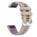 Bracelet silicone QuickFit 22 à 26 mm pour Garmin Fenix – Couleur du bracelet Sand Purple