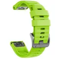 Bracelet silicone QuickFit 22 à 26 mm pour Garmin Fenix – Couleur du bracelet Vert