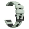 Bracelet silicone QuickFit 22 à 26 mm pour Garmin Fenix – Couleur du bracelet Vert menthe noir