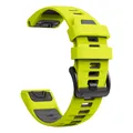Bracelet silicone QuickFit 22 à 26 mm pour Garmin Fenix – Couleur du bracelet Vert Noir
