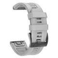 Bracelet silicone QuickFit 22 et 26 mm pour Garmin Fenix et Epix – Couleur du bracelet LightGray