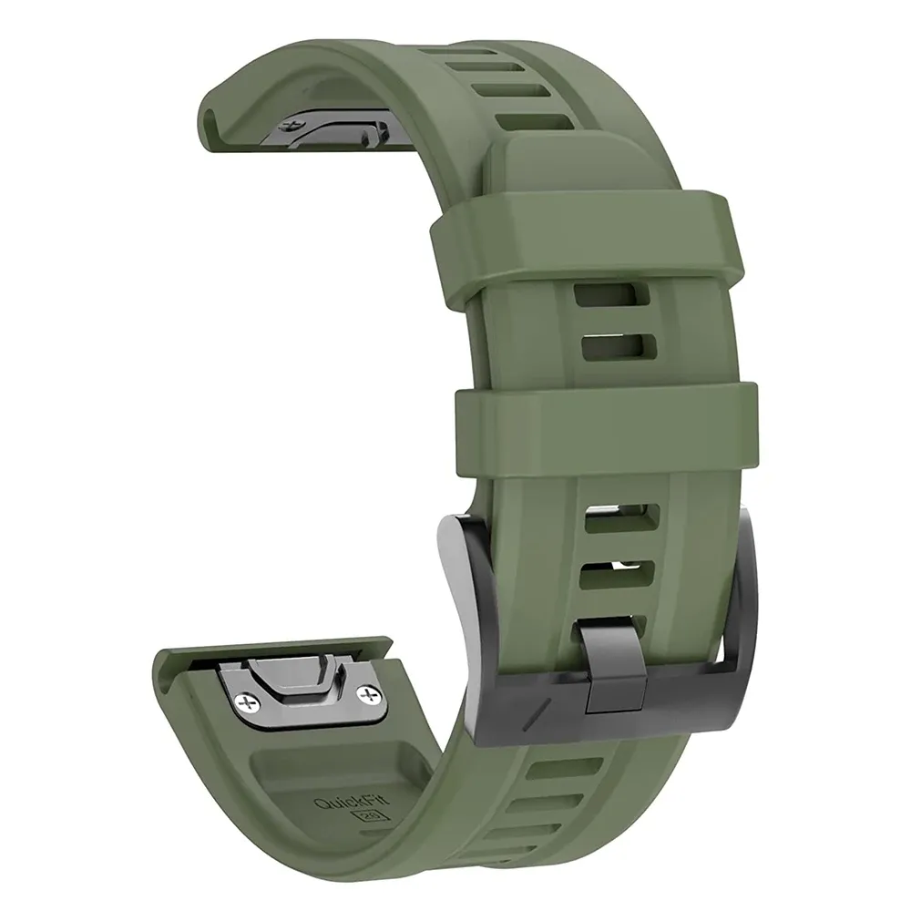 Bracelet silicone QuickFit 22 et 26 mm pour Garmin Fenix et Epix