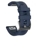 Bracelet silicone QuickFit 22 et 26 mm pour Garmin Fenix et Epix – Couleur du bracelet NavyBlue