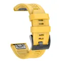 Bracelet silicone QuickFit 22 et 26 mm pour Garmin Fenix et Epix – Couleur du bracelet Yellow