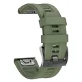 Bracelet silicone QuickFit 22 et 26 mm pour Garmin Fenix et Epix – Couleur du bracelet ArmyGreen