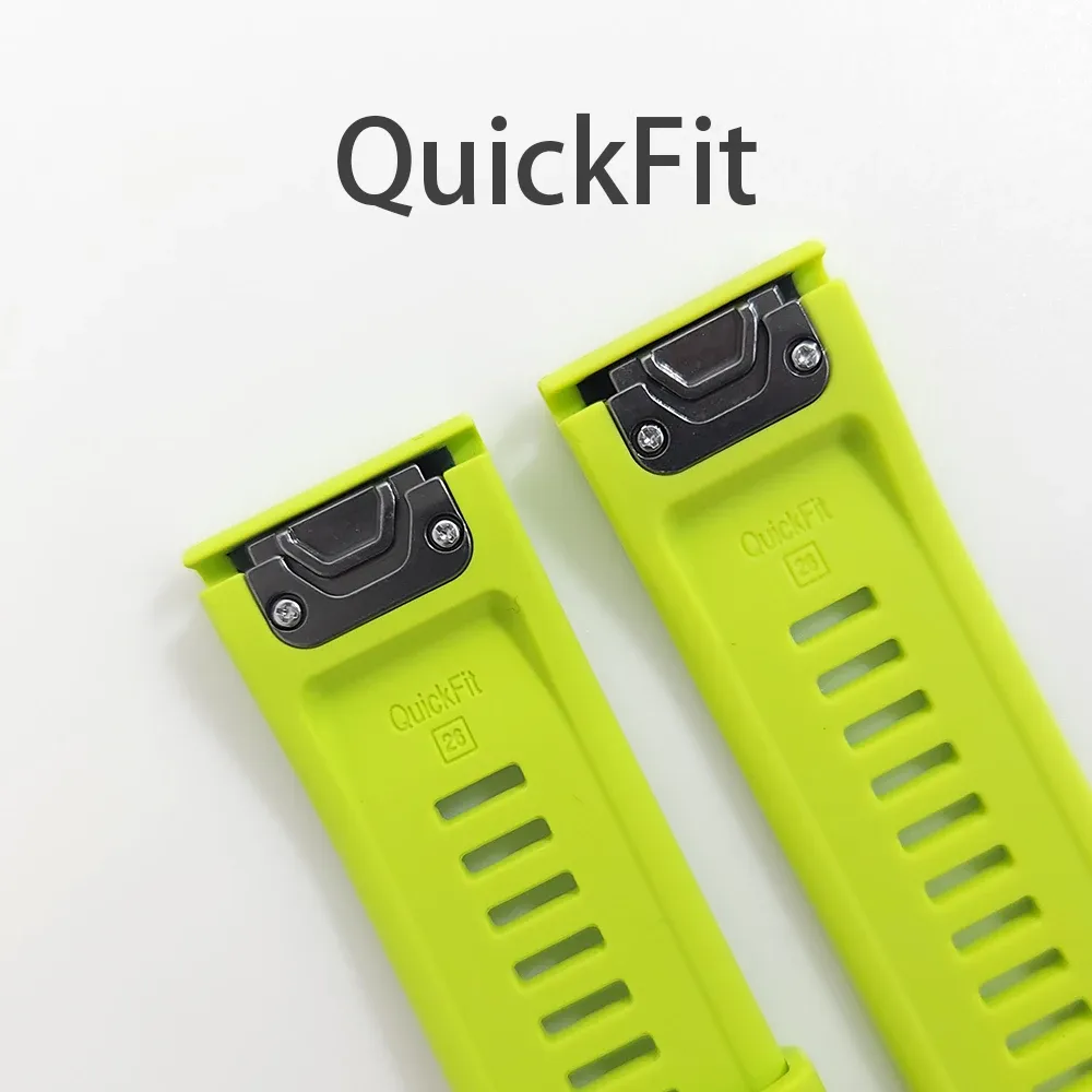 Bracelet silicone QuickFit 22 et 26 mm pour Garmin Fenix et Epix
