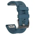 Bracelet silicone QuickFit 22 et 26 mm pour Garmin Fenix et Epix – Couleur du bracelet CyanBlue