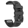 Bracelet silicone QuickFit 22 et 26 mm pour Garmin Fenix et Epix – Couleur du bracelet Black