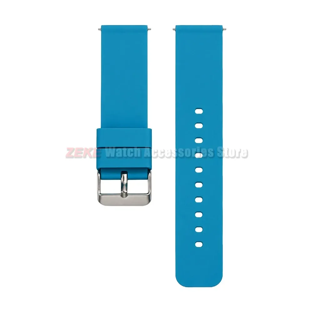 Bracelet silicone souple 12 à 24 mm à attache rapide