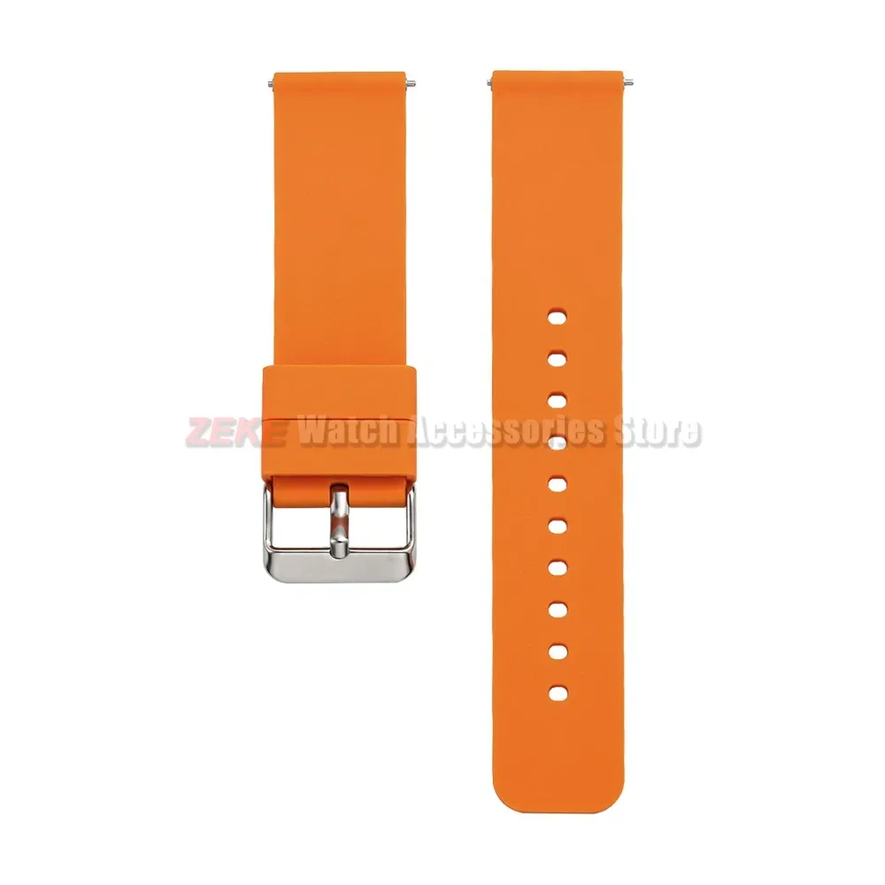 Bracelet silicone souple 12 à 24 mm à attache rapide