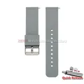 Bracelet silicone souple 12 à 24 mm à attache rapide – Couleur du bracelet gris