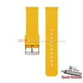 Bracelet silicone souple 12 à 24 mm à attache rapide – Couleur du bracelet Jaune