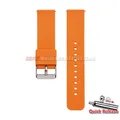 Bracelet silicone souple 12 à 24 mm à attache rapide – Couleur du bracelet orange