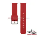 Bracelet silicone souple 12 à 24 mm à attache rapide – Couleur du bracelet Rouge