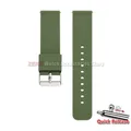 Bracelet silicone souple 12 à 24 mm à attache rapide – Couleur du bracelet Vert armée