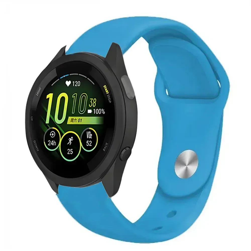 Bracelet silicone souple 18 à 22 mm Garmin Forerunner
