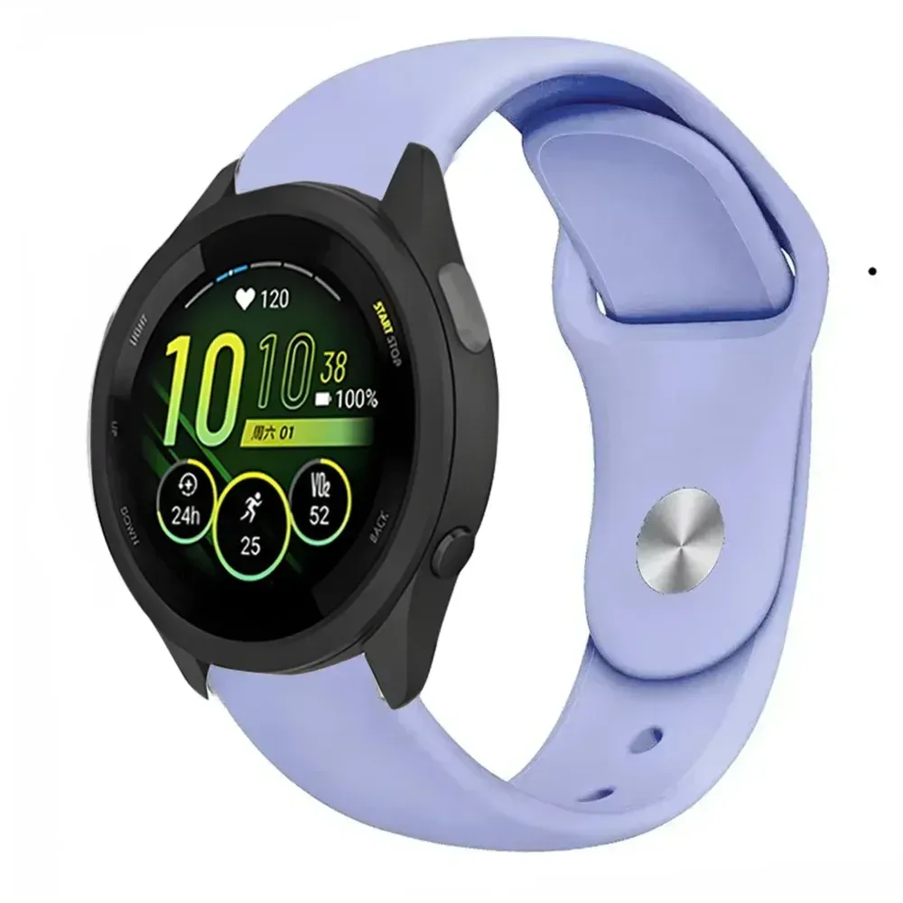 Bracelet silicone souple 18 à 22 mm Garmin Forerunner