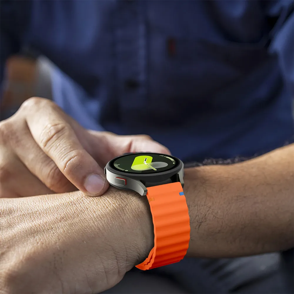 Bracelet silicone souple 18 à 22 mm Garmin Forerunner