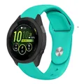 Bracelet silicone souple 18 à 22 mm Garmin Forerunner – Couleur du bracelet Teal green