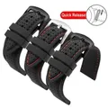 Bracelet silicone souple 18 à 24 mm sport étanche – 1