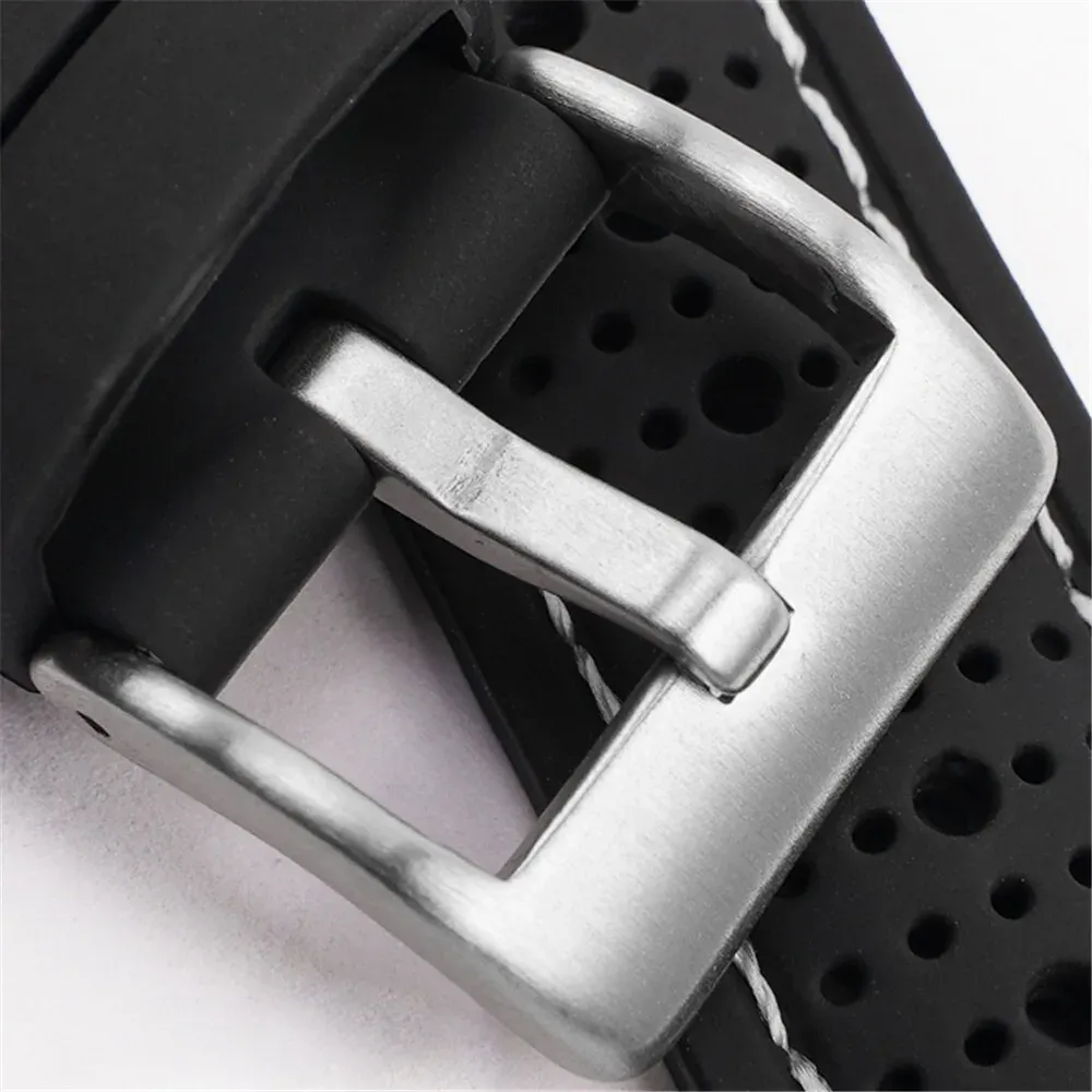 Bracelet silicone souple 18 à 24 mm sport étanche