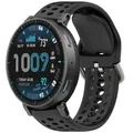 Bracelet silicone souple 20 et 22 mm Amazfit Xiaomi – Couleur du bracelet Black