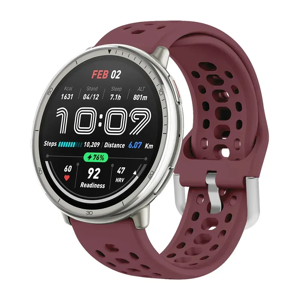 Bracelet silicone souple 20 et 22 mm Amazfit Xiaomi