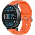 Bracelet silicone souple 20 et 22 mm Amazfit Xiaomi – Couleur du bracelet Orange