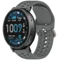 Bracelet silicone souple 20 et 22 mm Amazfit Xiaomi – Couleur du bracelet Space Grey