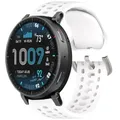 Bracelet silicone souple 20 et 22 mm Amazfit Xiaomi – Couleur du bracelet White