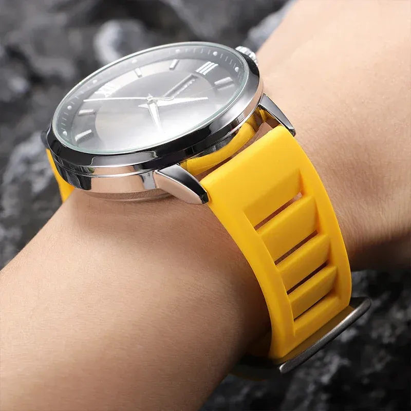 Bracelet silicone souple 20 et 22 mm Huawei Seiko