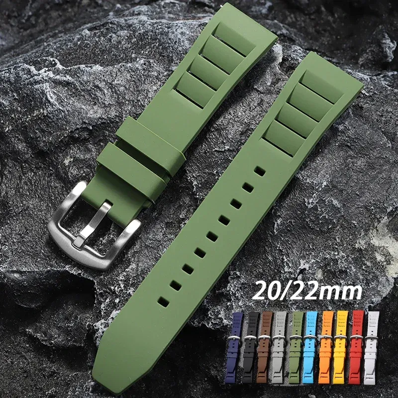 Bracelet silicone souple 20 et 22 mm Huawei Seiko
