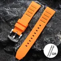 Bracelet silicone souple 20 et 22 mm Huawei Seiko – Couleur du bracelet orange