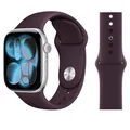 Bracelet silicone souple pour Apple Watch 40 à 49 mm – Couleur du bracelet dark cherry