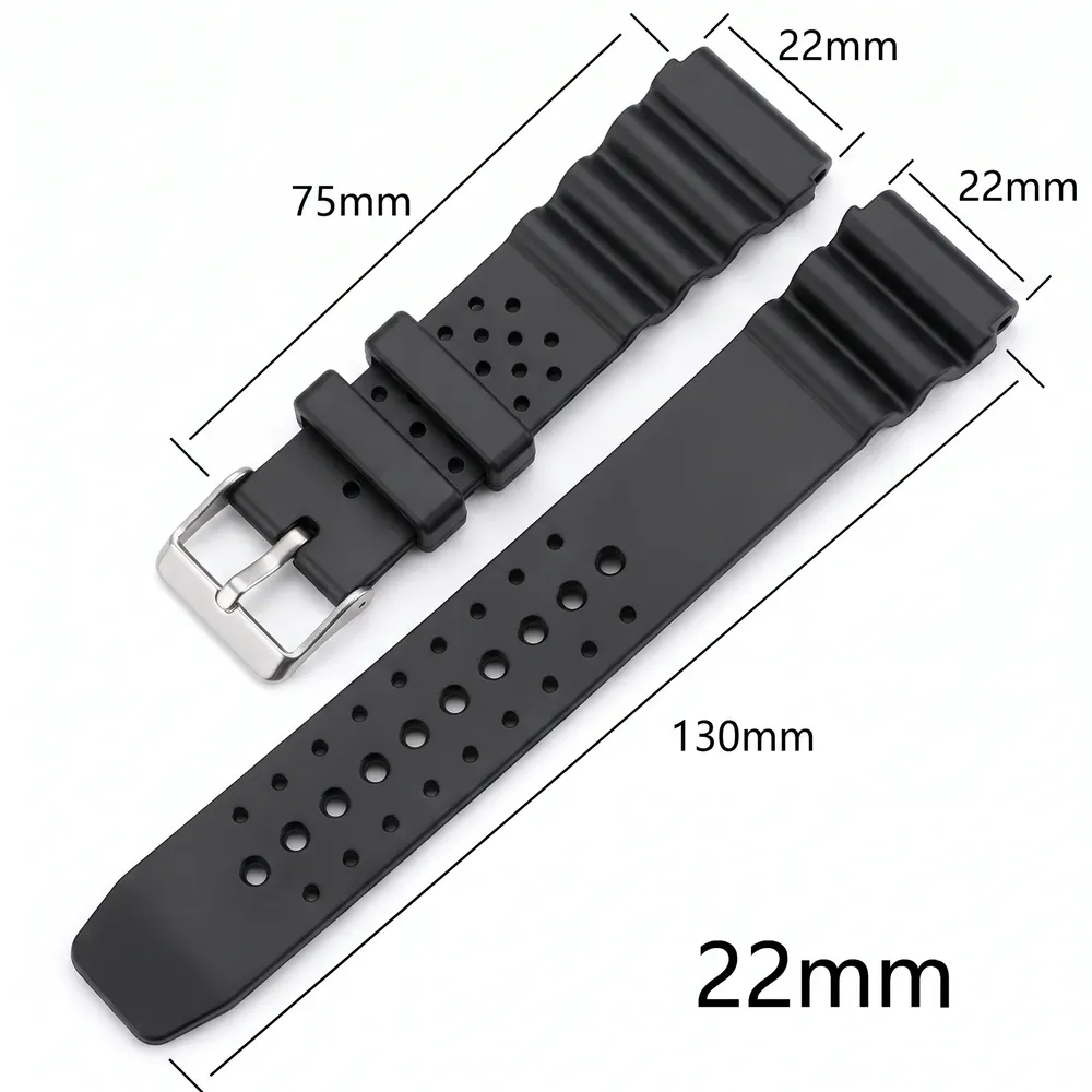 Bracelet silicone sport 18 à 22 mm électronique