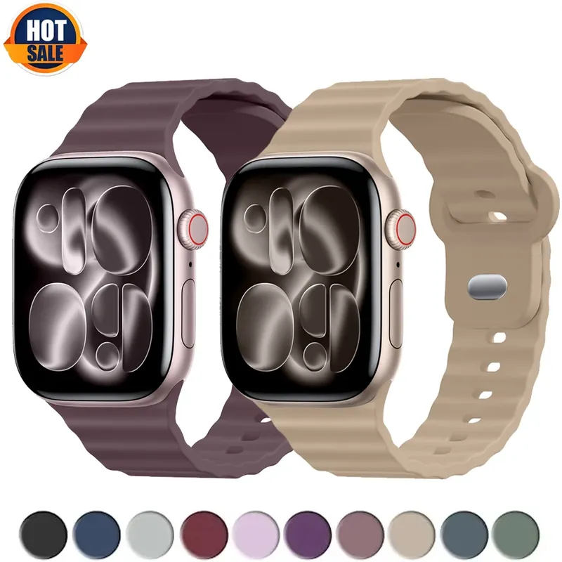 Bracelet silicone sport 38 à 49 mm pour Apple Watch