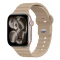 Bracelet silicone sport 38 à 49 mm pour Apple Watch – Couleur du bracelet milk tea