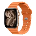 Bracelet silicone sport 38 à 49 mm pour Apple Watch – Couleur du bracelet orange